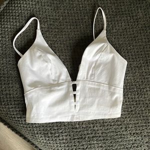 Never worn white crop top